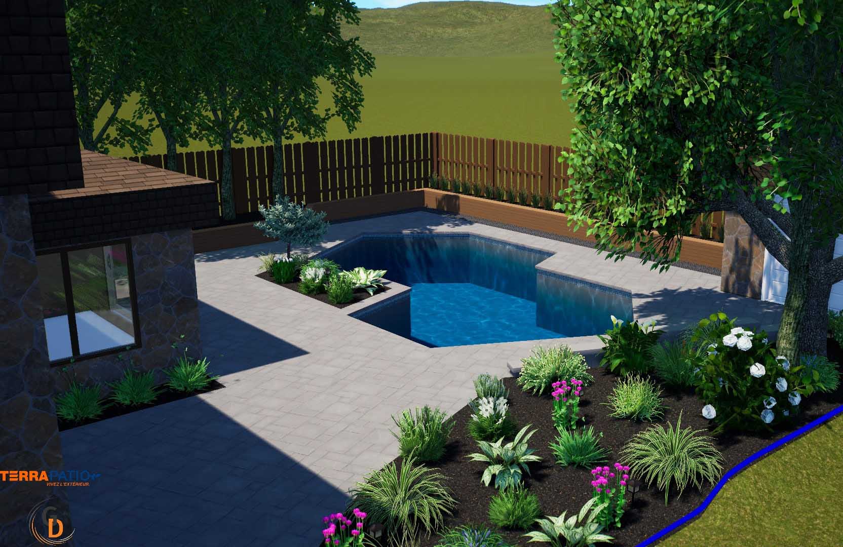 plan 3d patio piscines